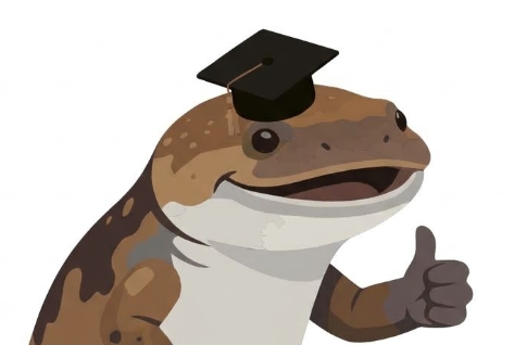 Sal the Salamander, giving a thumbs up
